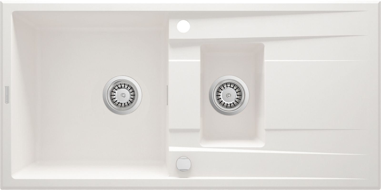 Гранітна кухонна раковина, 1.5-камерний з сушаркою - ZQE_A513 - Główne zdjęcie produktowe