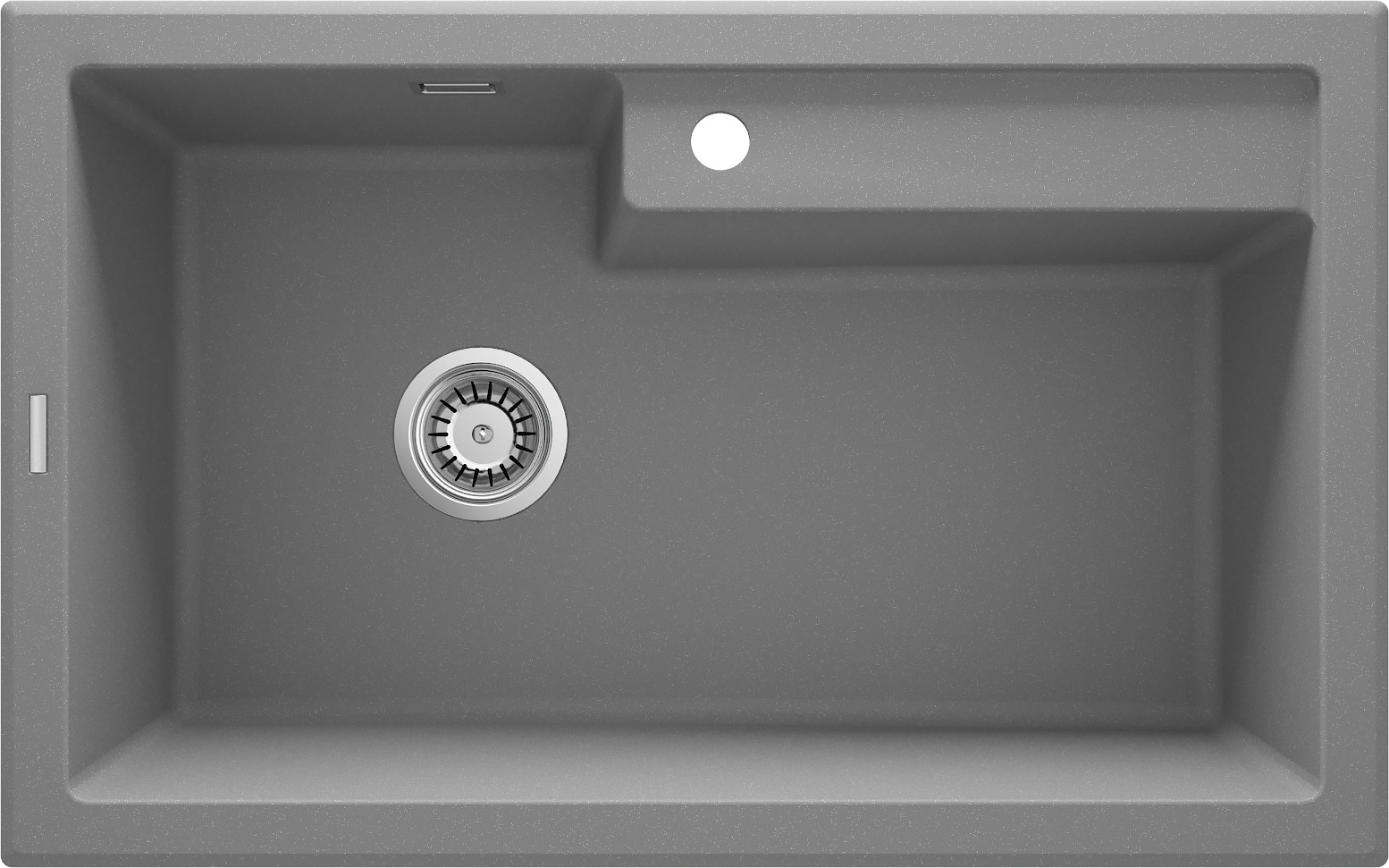 ERIDAN Granite sink, 1-bowl - metallic grey - ZQE_S10B - Deante