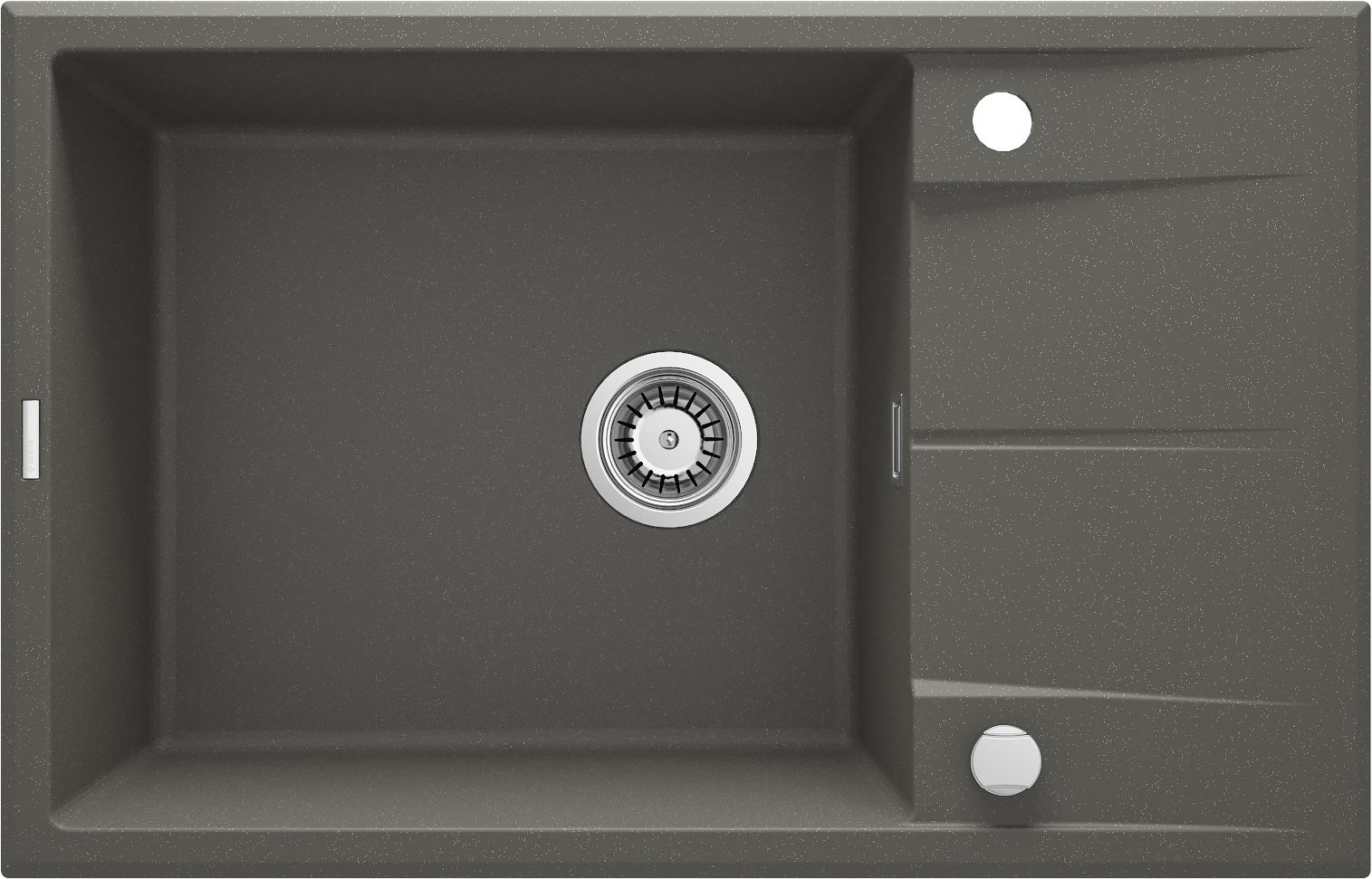 Granite sink, 1-bowl with drainer - ZQE_T11B - Główne zdjęcie produktowe