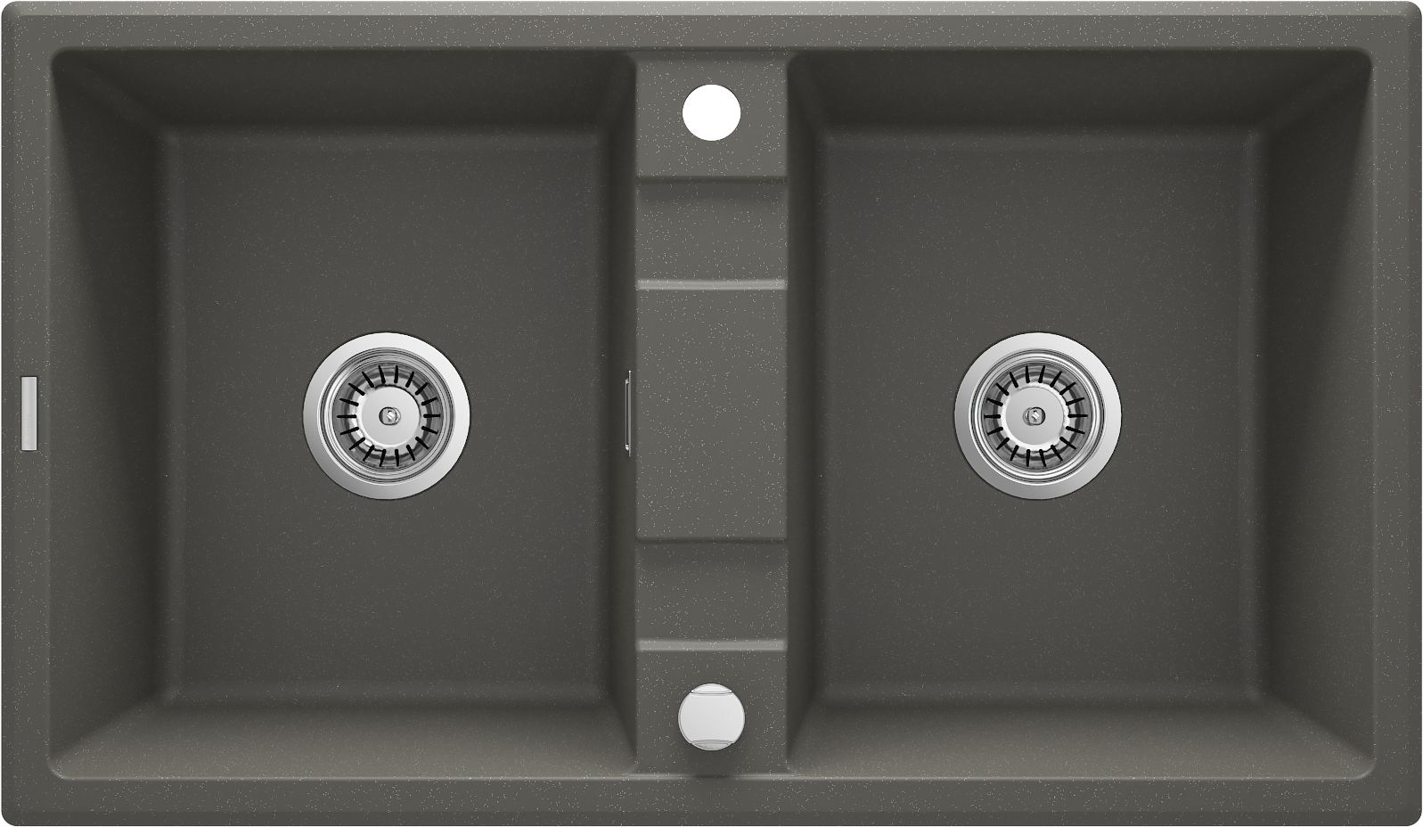Granite sink, 2-bowl - ZQE_T203 - Główne zdjęcie produktowe