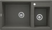 Гранітна кухонна раковина, 2-камерний - ZQE_T20B - Główne zdjęcie produktowe
