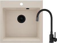 Granite sink with tap, 1-bowl - ZQJN5103 - Główne zdjęcie produktowe