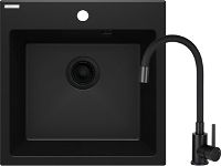 Гранітна кухонна раковина зі змішувачем, 1-камерний - ZQJNN103 - Główne zdjęcie produktowe