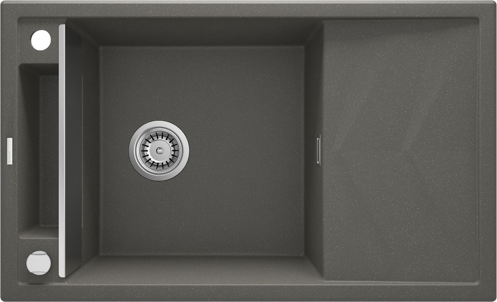 Magnetic granite sink, 1-bowl with drainer - ZRM_T113 - Główne zdjęcie produktowe