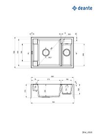 Magnetic granite sink, 1.5-bowl - ZRM_A503 - Zdjęcie produktowe