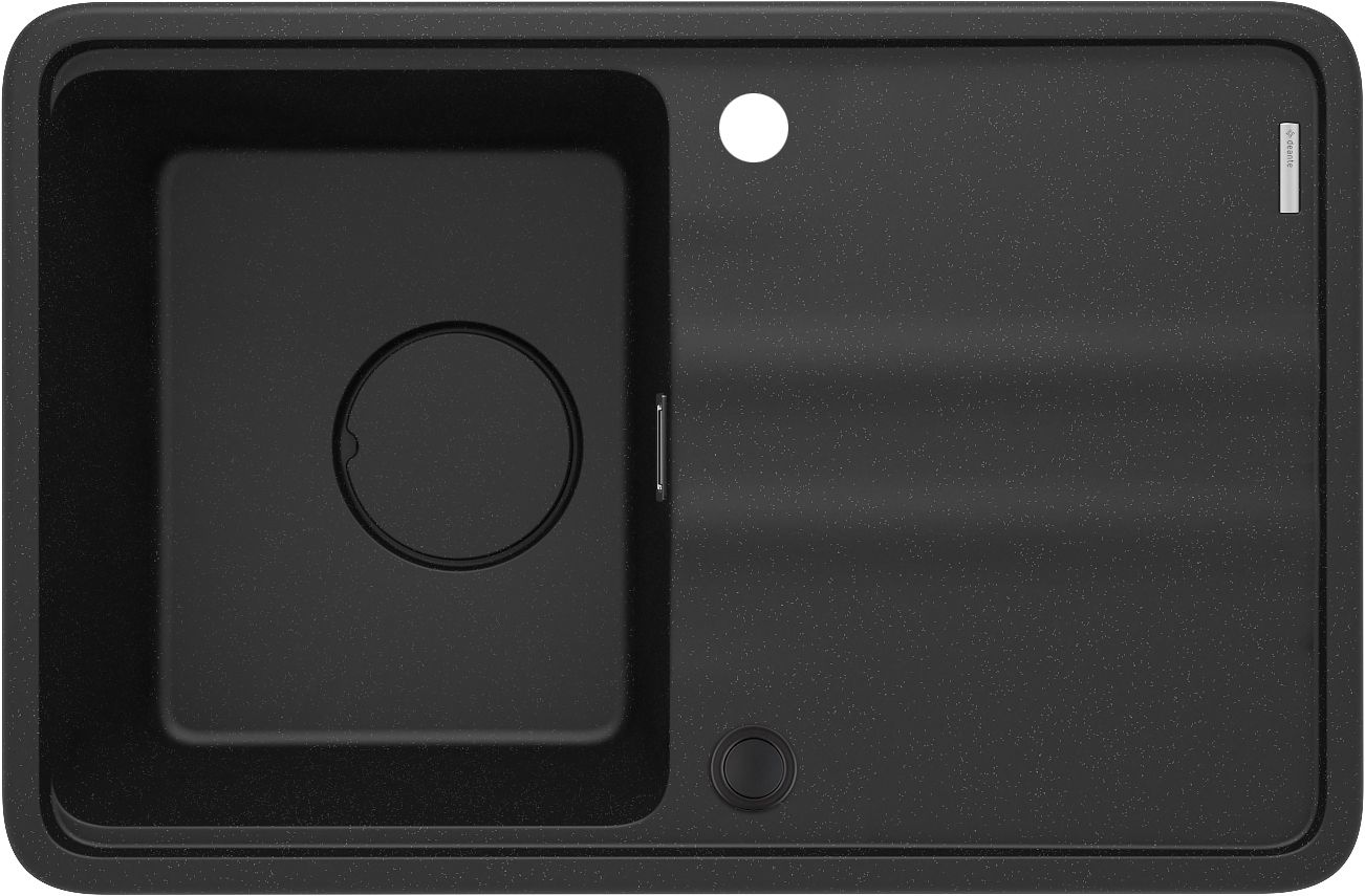 Гранітна кухонна раковина, 1-камерний з сушаркою - ZKM_G11A - Główne zdjęcie produktowe