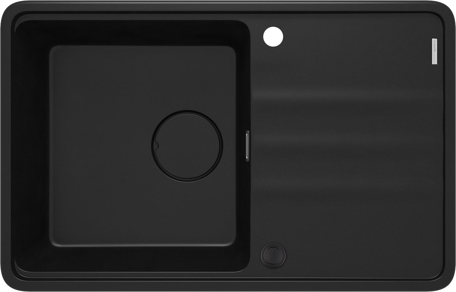 Гранітна кухонна раковина, 1-камерний з сушаркою - ZKM_N113 - Główne zdjęcie produktowe