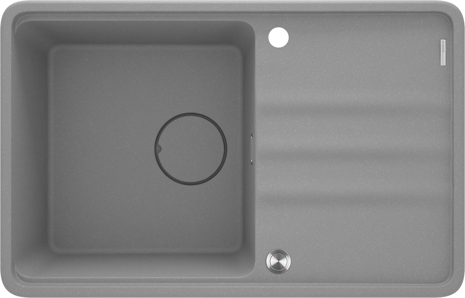 Гранітна кухонна раковина, 1-камерний з сушаркою - ZKM_S113 - Główne zdjęcie produktowe