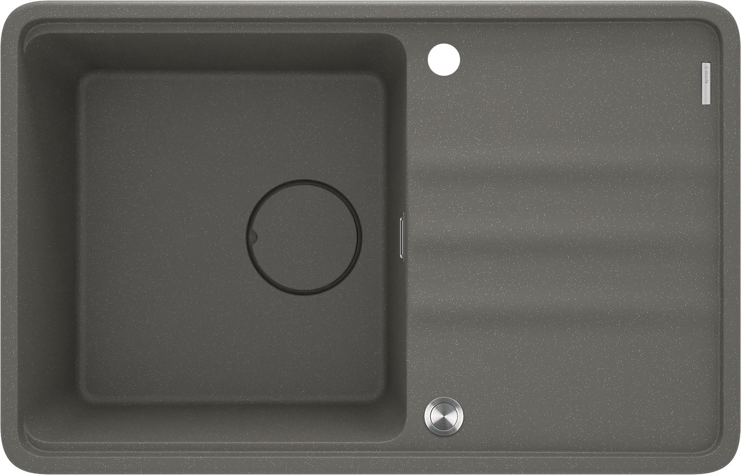 Гранітна кухонна раковина, 1-камерний з сушаркою - ZKM_T113 - Główne zdjęcie produktowe