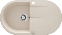 Granite sink, 1-bowl with drainer - ZQI_511B - Główne zdjęcie produktowe