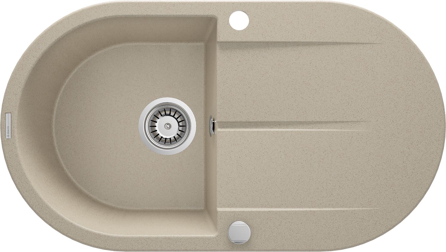 Granite sink, 1-bowl with drainer - ZQI_711B - Główne zdjęcie produktowe