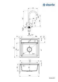 Гранітна кухонна раковина зі змішувачем, 1-камерний - ZQZA2103 - Zdjęcie produktowe