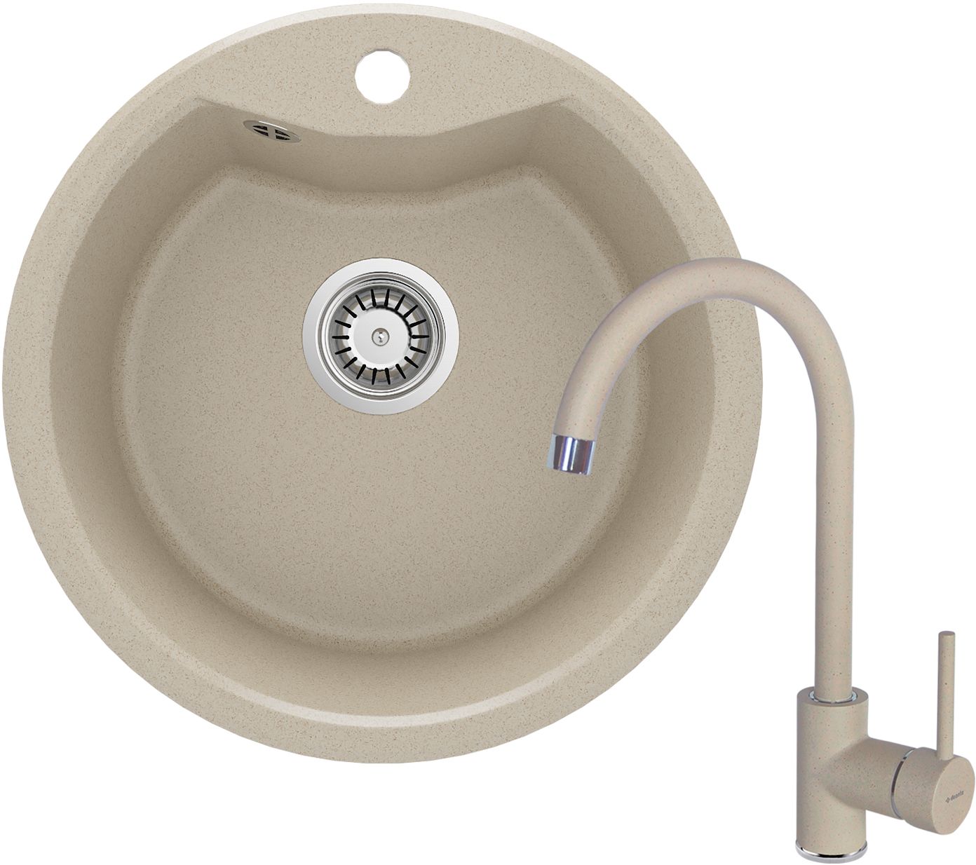 Granite sink with tap, 1-bowl - ZRSB7803 - Główne zdjęcie produktowe