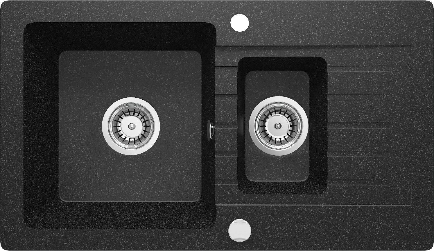 Zlewozmywak granitowy 1.5-komorowy z ociekaczem - ZQZ_2513 - Główne zdjęcie produktowe