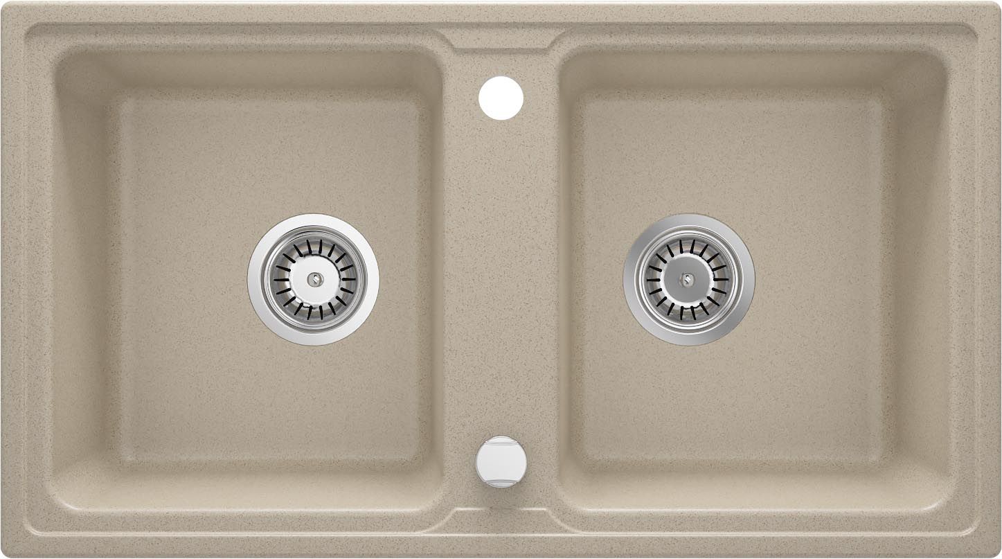 Granite sink, 2-bowl - ZQZ_7203 - Główne zdjęcie produktowe
