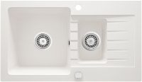 Гранітна кухонна раковина, 1.5-камерний з сушаркою - ZQZ_A513 - Główne zdjęcie produktowe