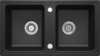 Granite sink, 2-bowl - ZQZ_G203 - Główne zdjęcie produktowe