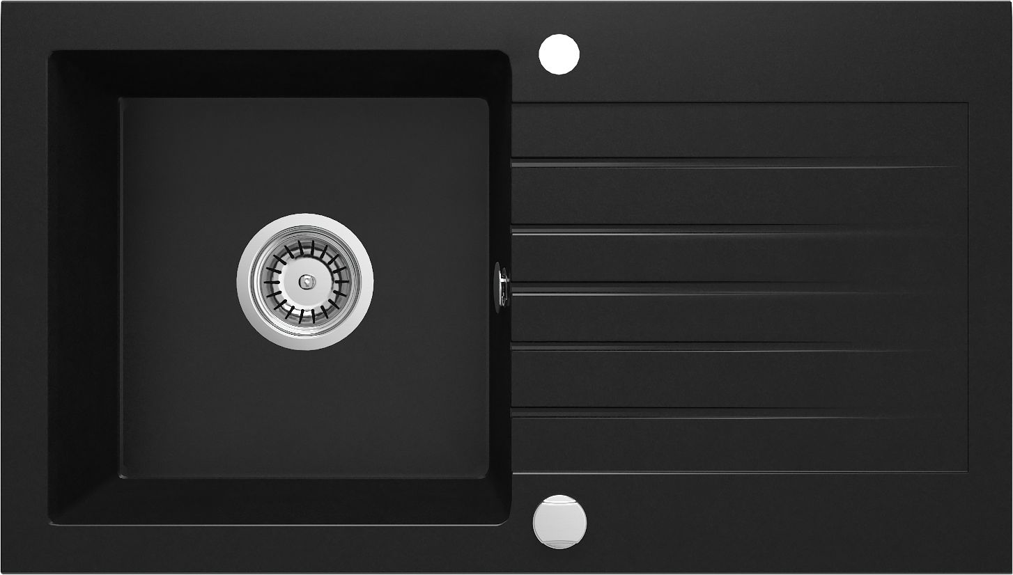 Гранітна кухонна раковина, 1-камерний з сушаркою - ZQZ_N113 - Główne zdjęcie produktowe
