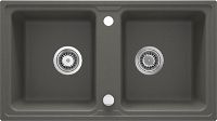 Granite sink, 2-bowl - ZQZ_T203 - Główne zdjęcie produktowe