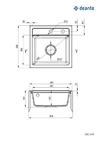 Granite sink, 1-bowl - ZQZ_S103 - Zdjęcie produktowe
