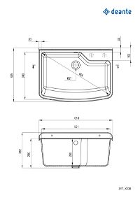 Utility sink, 1-bowl - wall-mounted - ZYT_310B - Zdjęcie produktowe