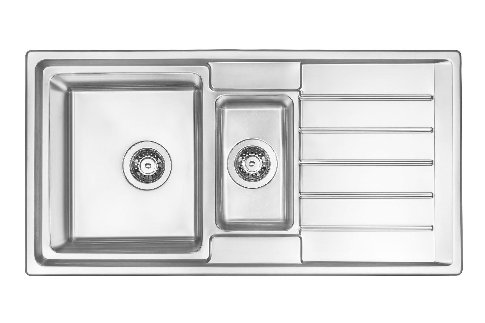 Steel sink, 1.5-bowl with drainer - ZPA_0513 - Główne zdjęcie produktowe