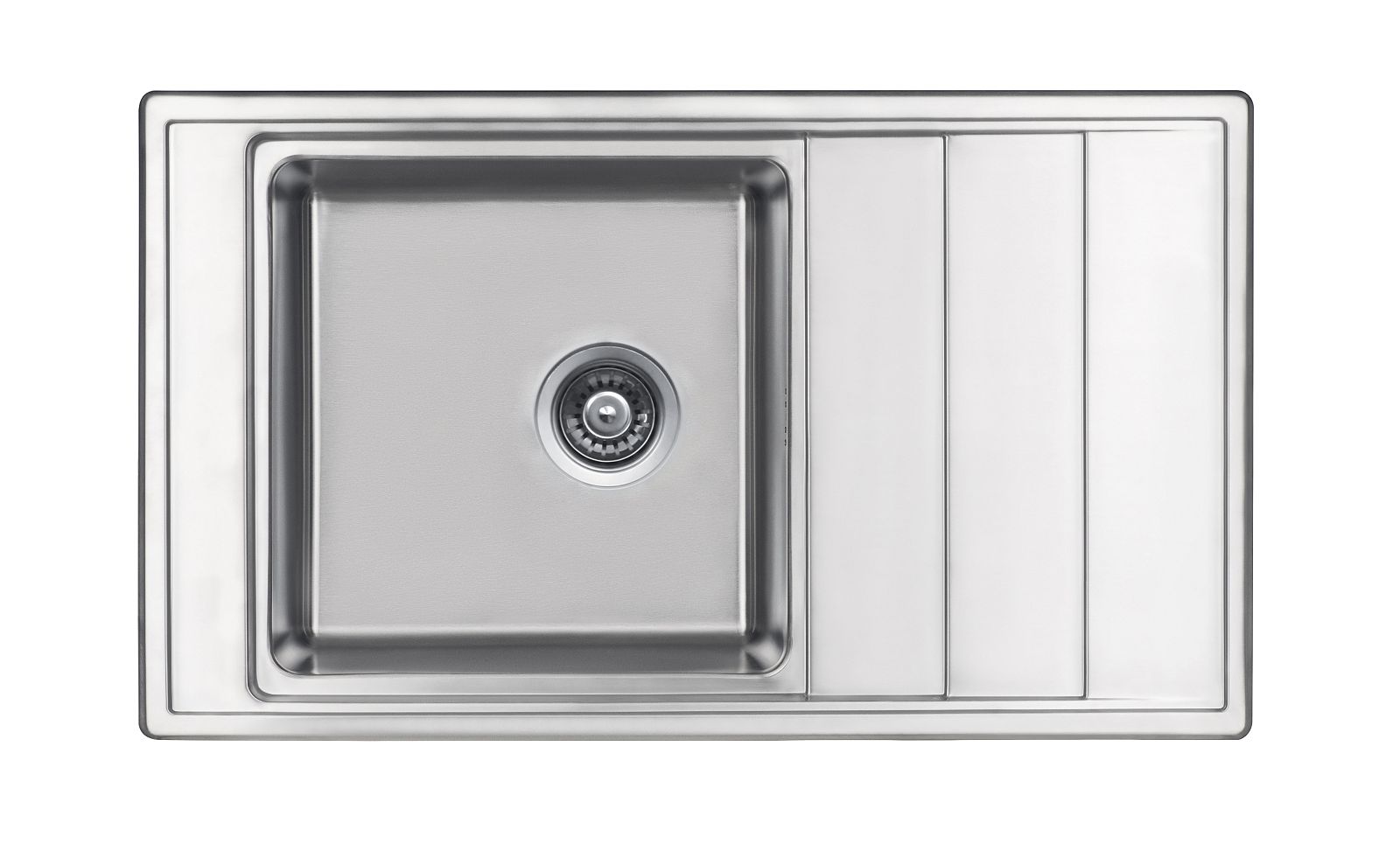 Steel sink, 1-bowl with drainer - ZHB_0113 - Główne zdjęcie produktowe