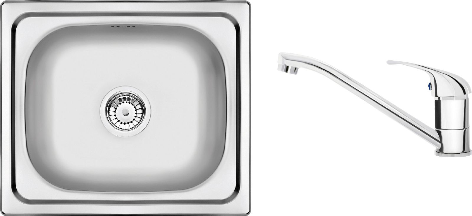 Lavello in acciaio con rubinetto, 1-vaschetta - ZENA0103 - Główne zdjęcie produktowe