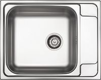 Steel sink, 1-bowl with drainer - ZEO_011B - Główne zdjęcie produktowe