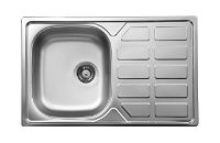 Steel sink, 1-bowl with drainer - ZEO_0113 - Główne zdjęcie produktowe