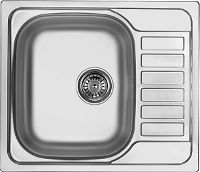 Steel sink, 1-bowl with drainer - ZEO_311A - Główne zdjęcie produktowe
