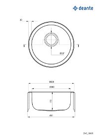 Steel sink, 1-bowl - ZHC_0803 - Zdjęcie produktowe