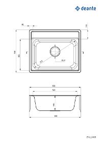 Steel sink, 1-bowl - ZYU_3103 - Zdjęcie produktowe