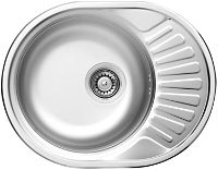 Steel sink, 1-bowl with drainer - ZEU_011C - Główne zdjęcie produktowe