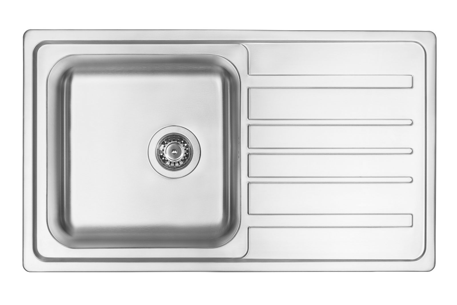 Steel sink, 1-bowl with drainer - ZPV_0113 - Główne zdjęcie produktowe