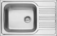 Steel sink, 1-bowl with drainer - ZEX_311B - Główne zdjęcie produktowe