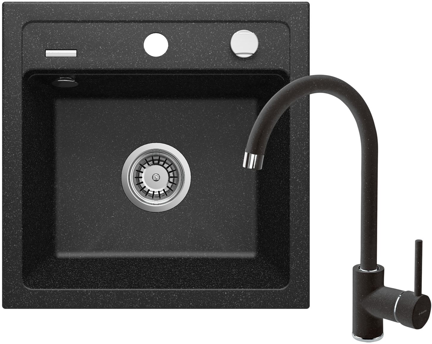 Granite sink with tap, 1-bowl - ZQZA2103 - Główne zdjęcie produktowe