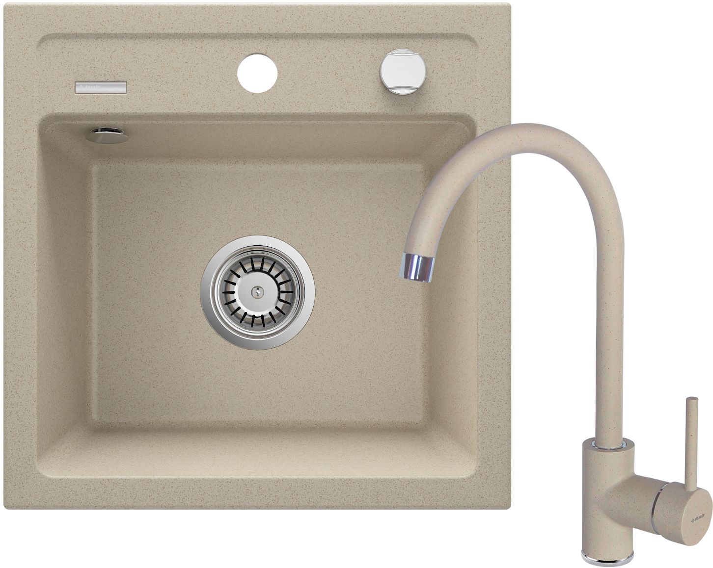Lavello in granito con rubinetto, 1-vaschetta - ZQZA7103 - Główne zdjęcie produktowe