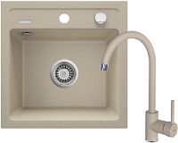 Granite sink with tap, 1-bowl - ZQZA7103 - Główne zdjęcie produktowe