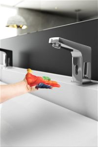 Washbasin tap, contactless, with temperature control - 230/6V - BCH_029V - Zdjęcie produktowe
