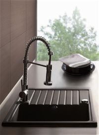Granite sink, 1-bowl with drainer - ZQZ_2113 - Zdjęcie produktowe