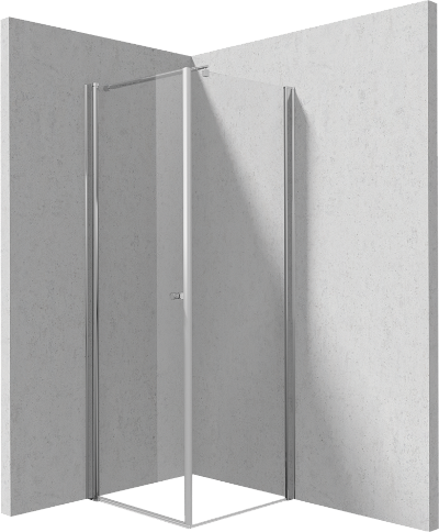 Kabina prysznicowa narożna - drzwi wahadłowe