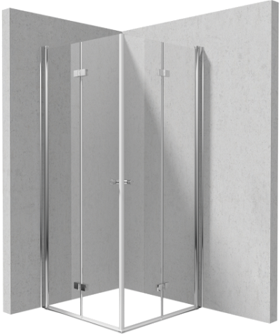 Cabina de baño esquina - puerta plegable