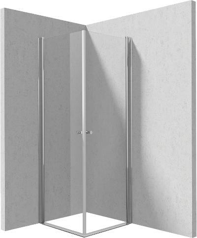 Kabina prysznicowa narożna - drzwi wahadłowe