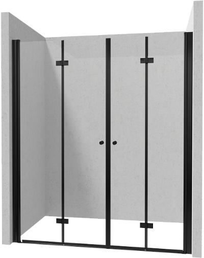 vgradna kabina - zložljiva vrata