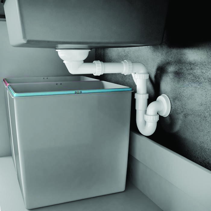 Space-saving siphon which facilitates e.g. sorting waste - Deante.pl