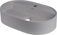 Granite washbasin, countertop, with tap shelf - oval - CQS_SU6B - Główne zdjęcie produktowe