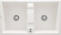Granite sink, 2-bowl - ZQE_A203 - Główne zdjęcie produktowe