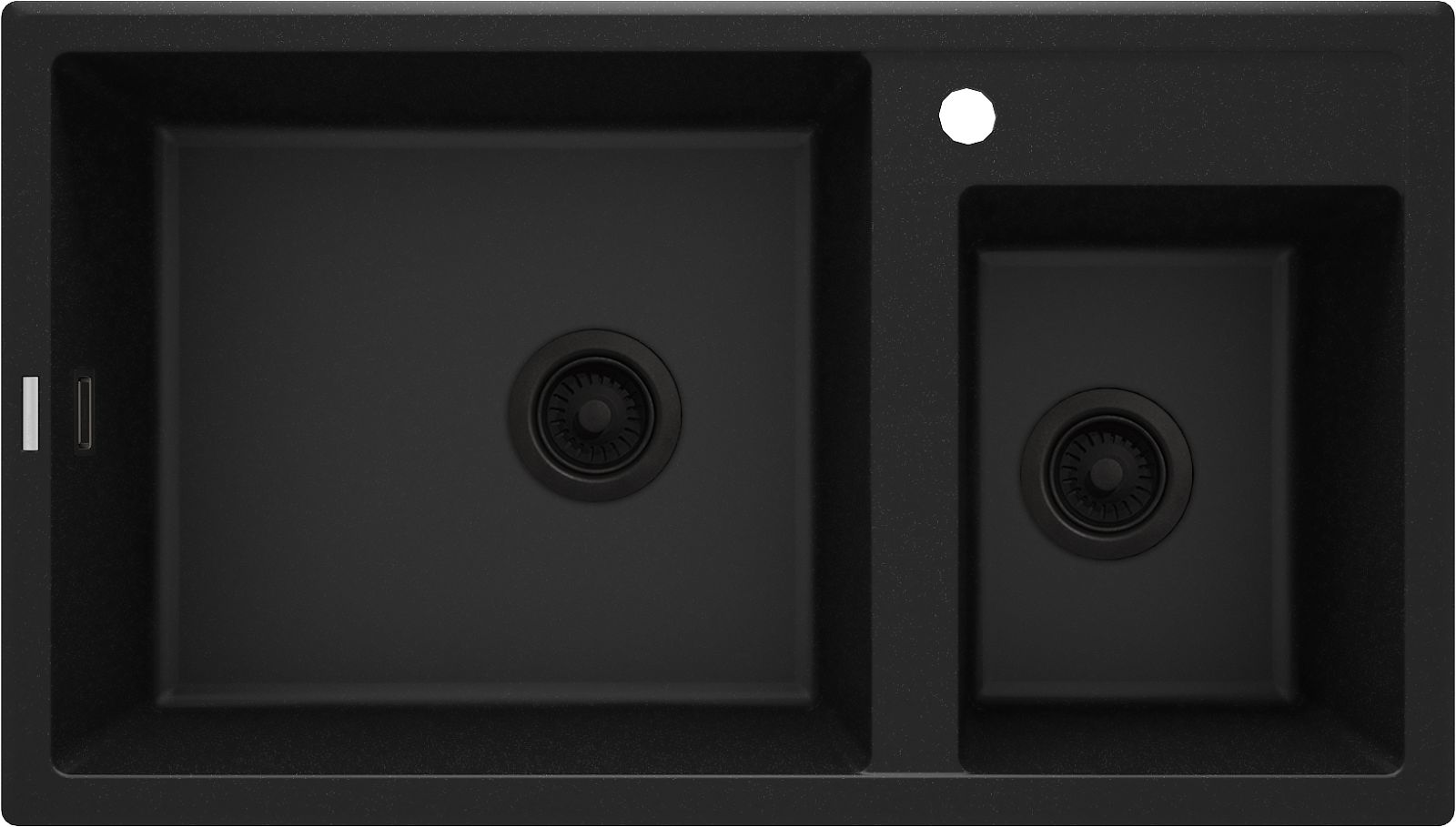 Granite sink, 2-bowl - ZQE_G20B - Główne zdjęcie produktowe