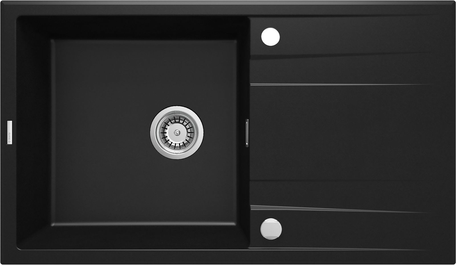 Гранітна кухонна раковина, 1-камерний з сушаркою - ZQE_N113 - Główne zdjęcie produktowe